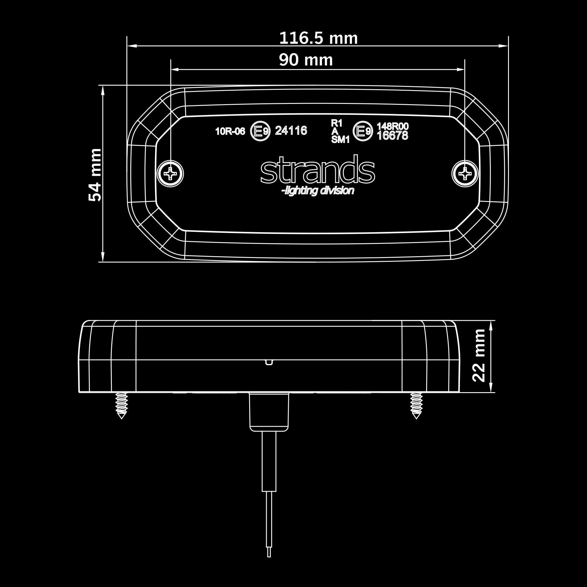 Strands FOR9T Scale Rear Position Light