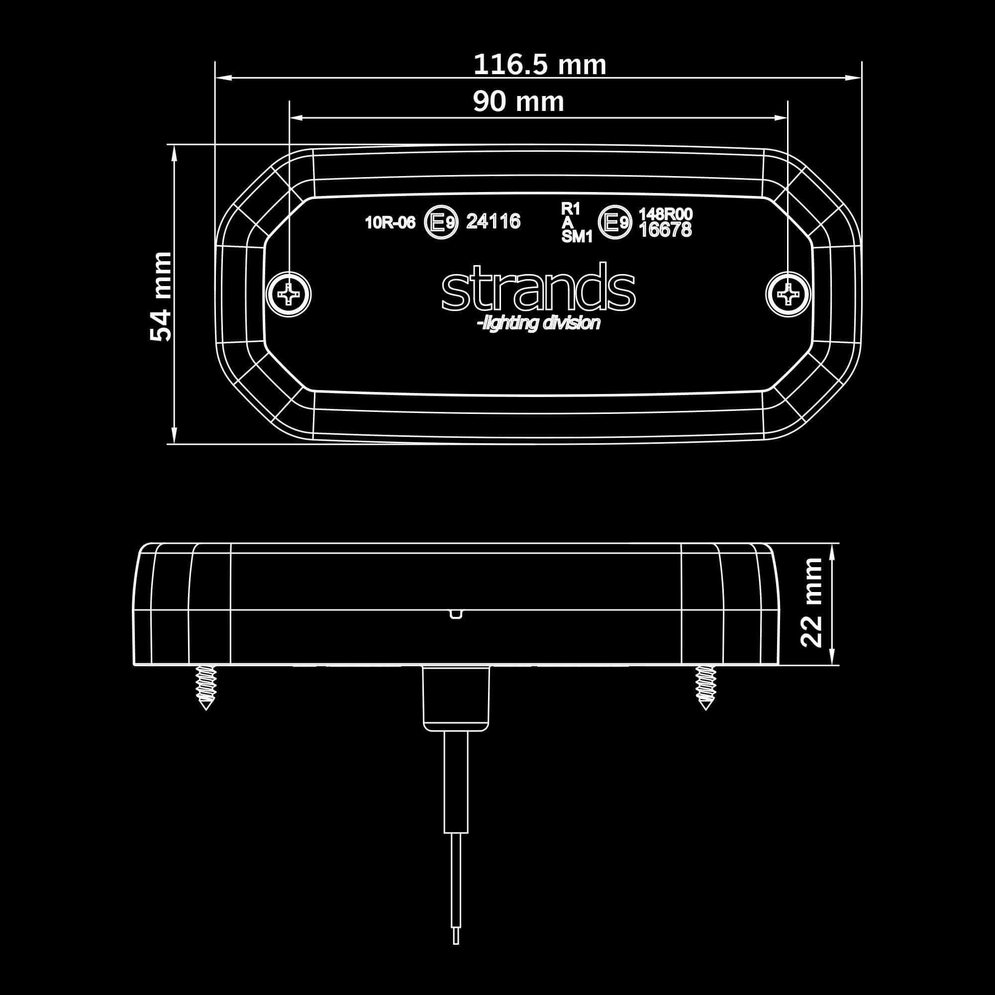 Strands FOR9T Scale Rear Position Light