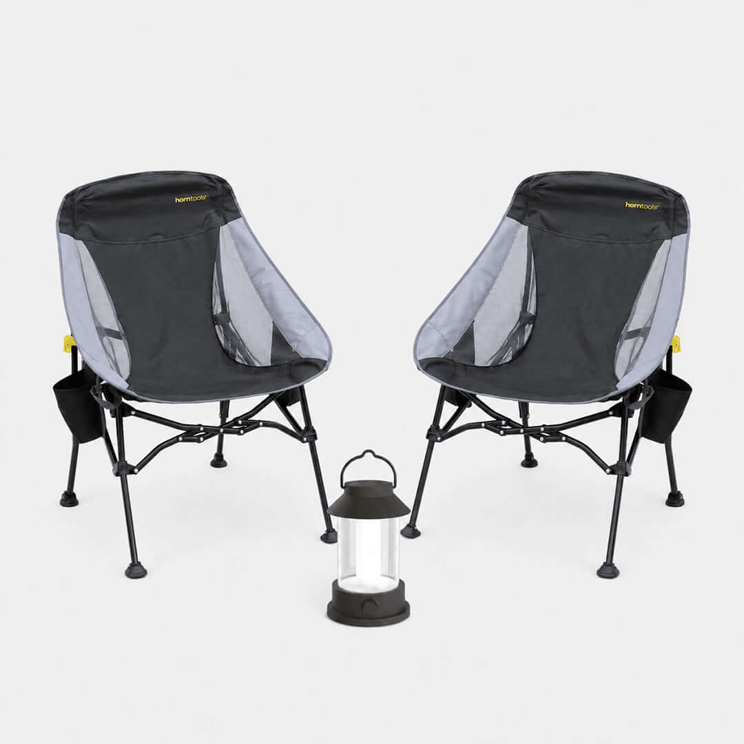 Camping Set Relax + Camping Lamp Black