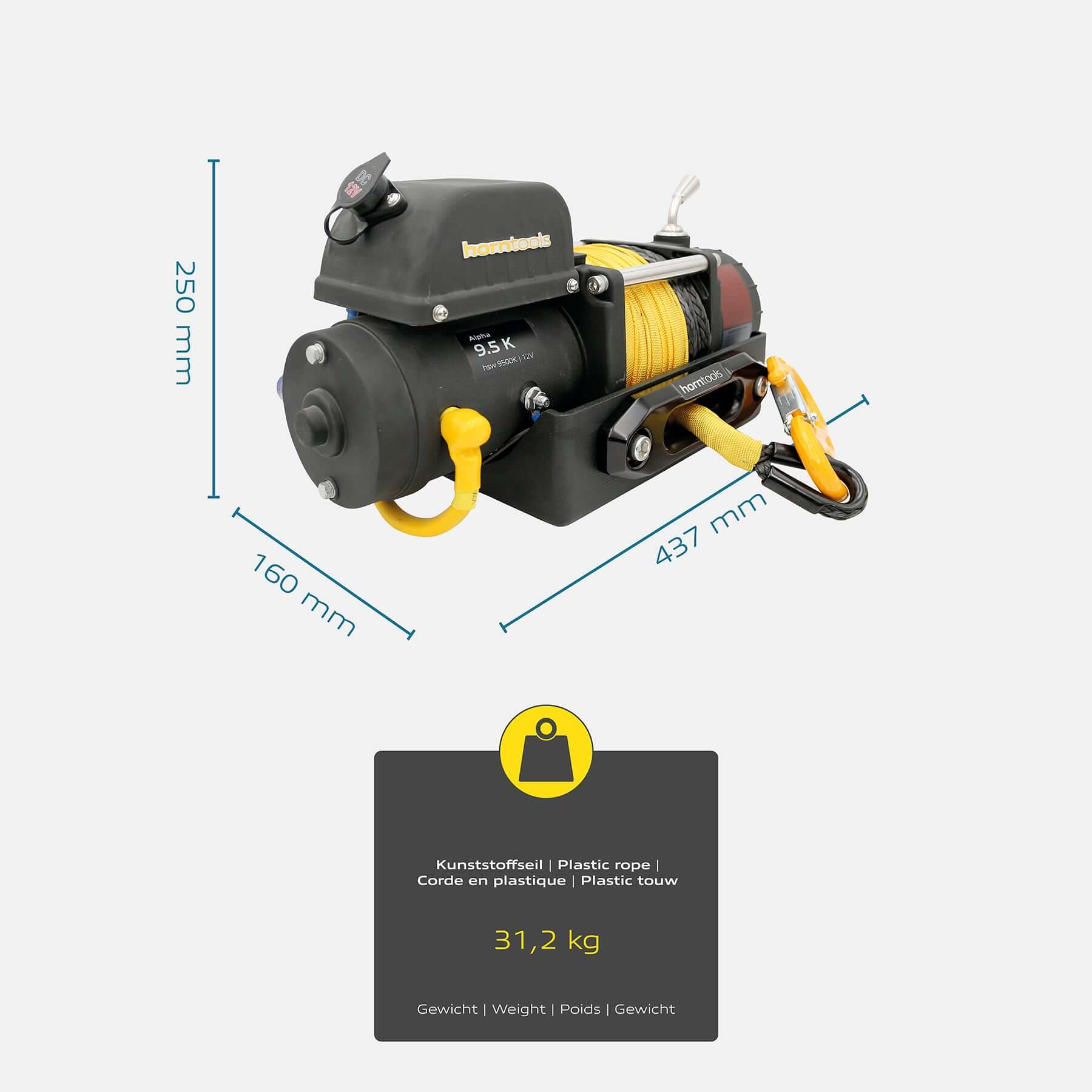 Elektrische Seilwinde 4,3 Tonnen Alpha Kompakt
