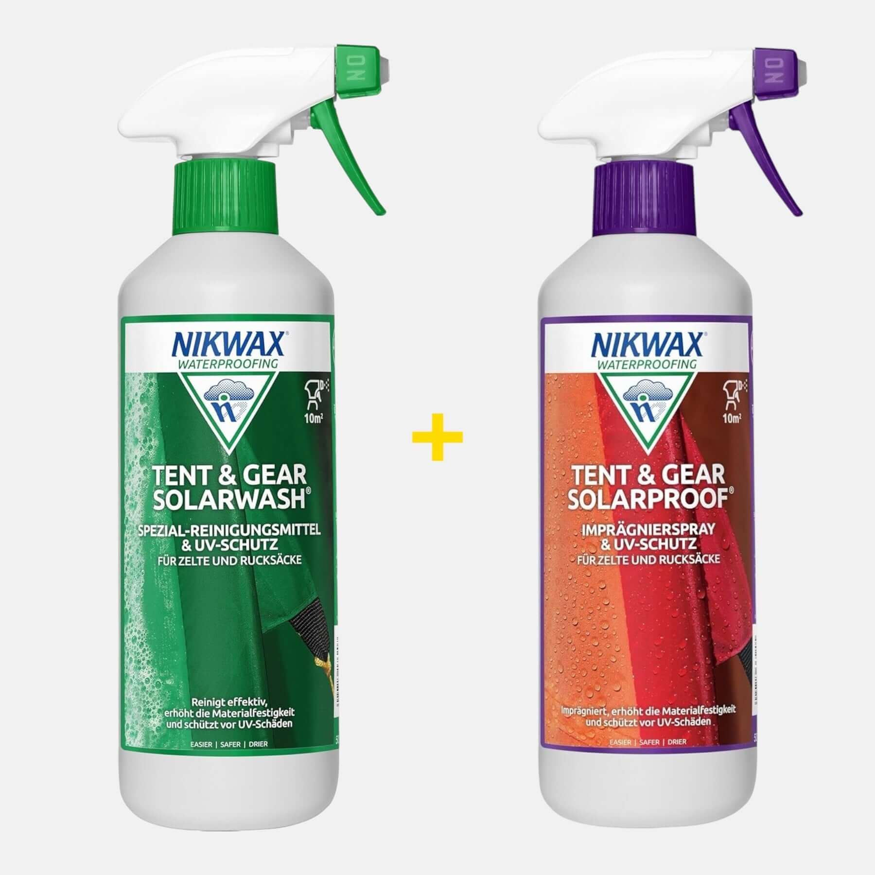2er-Set: Imprägnierspray & Reinigungsmittel mit UV-Schutz - Tent & Gear